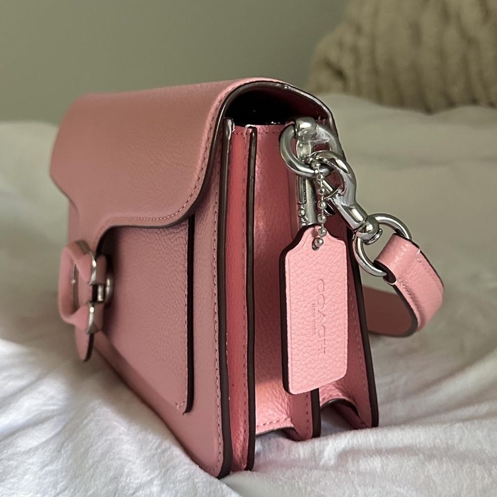 Coach Pink Leather Shoulder Bag - Picture 3 of 5